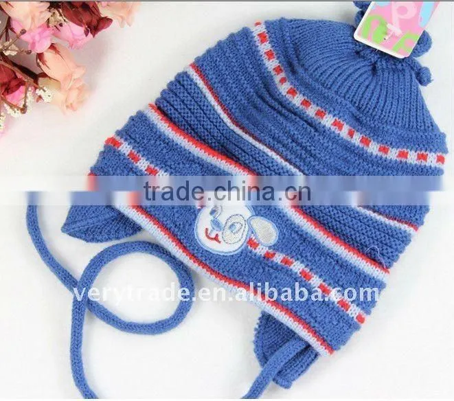 infant knitted earflap hat