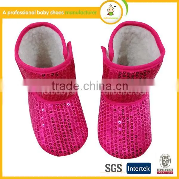 2015 stylish kids snow boots baby shoes baby winter fur boot
