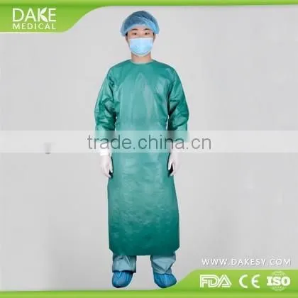 Wood pulp mix polyester spunlace surgical gown