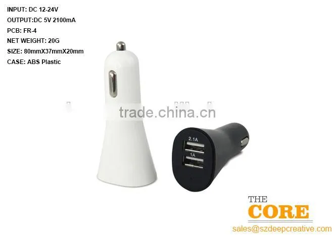 K2 two USB port car charger,2 port car charger,cheap car usb charger,Auto Charger
