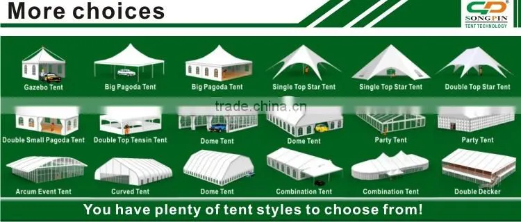 5x10m outdoor transparent pvc wall exhibition tent with pvc window for commercial activity