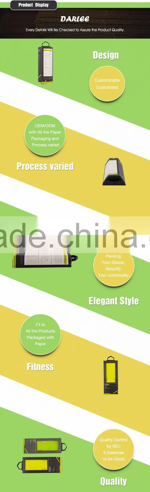 Custom logo recyclable abnormal shape earphone packaging box