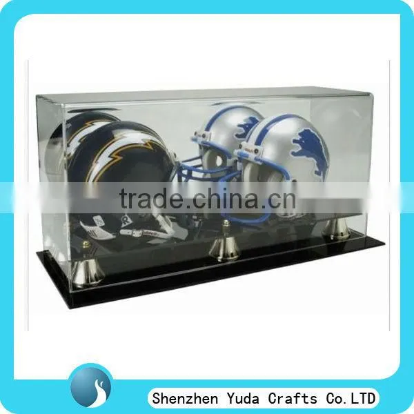 Acrylic helmet display case for helmet plastic sport cap organizer
