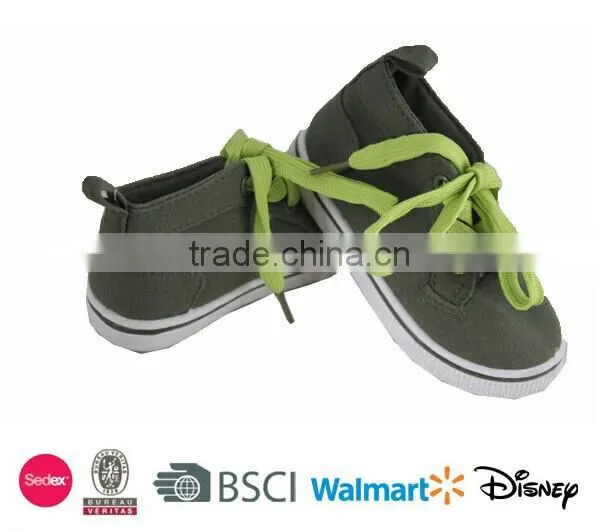 2014 latest cute lace-up canvas shoes for boys