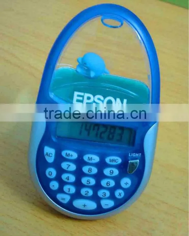12-digits solar power Aqua insert floater oil Liquid calculator for promotional item