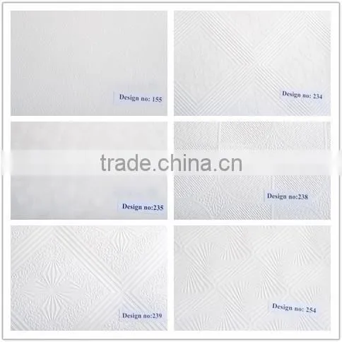 600mm*600mm PVC Laminated Gypsum ceiling board for suspended ceiling