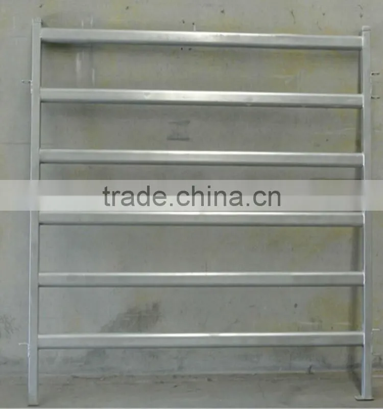 cheap metal tubular holding yards paddock fence rails used fence panel for livestock