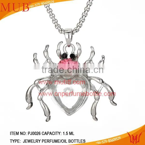 Spider Shape Jewelry Pendant Glass Perfume bottle jewelry