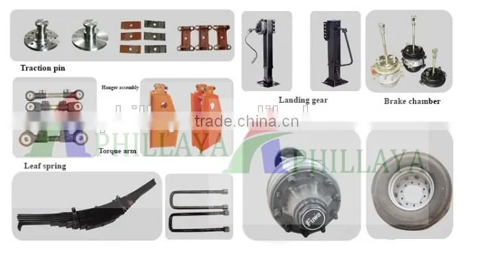 Heavy commercial vehicles 3 axles container transport skeleton semi trailer with twist lock