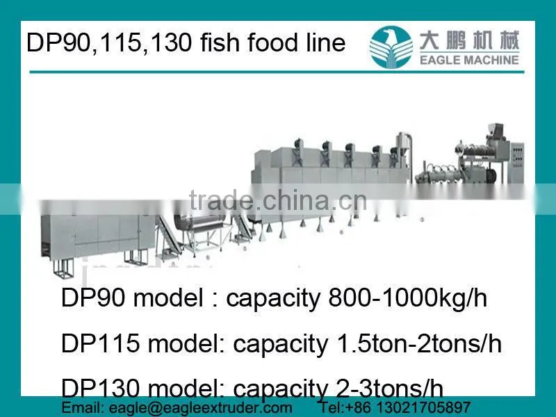 DP85 550kg floating and sinking fish feed pellet twin screw extruder processing machines to Chile