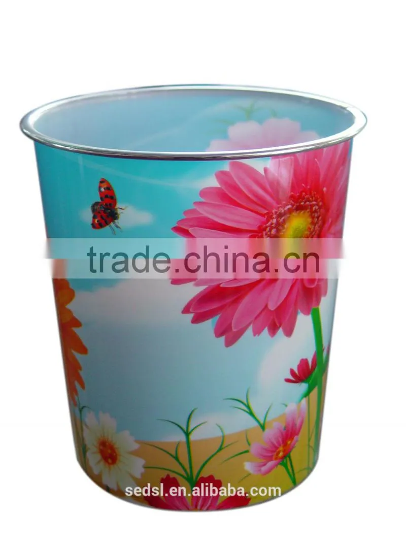 PP material Home use colorful plastic trash can