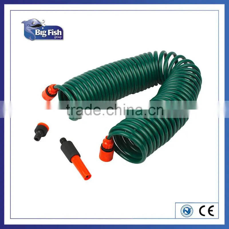 15M EVA coil hose with spray gun set /eva coil hose/ cioled hose /Coiled high pressure hose/water garden coil hose/rewind hose