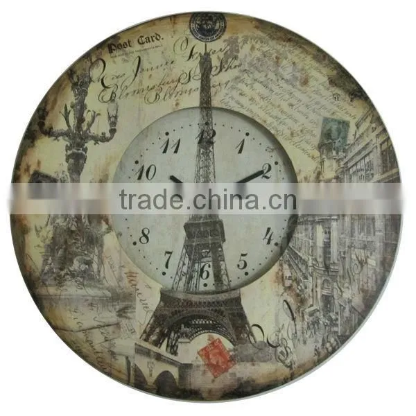 Vintage Big Wooden Carved Wall Clock Wholesale