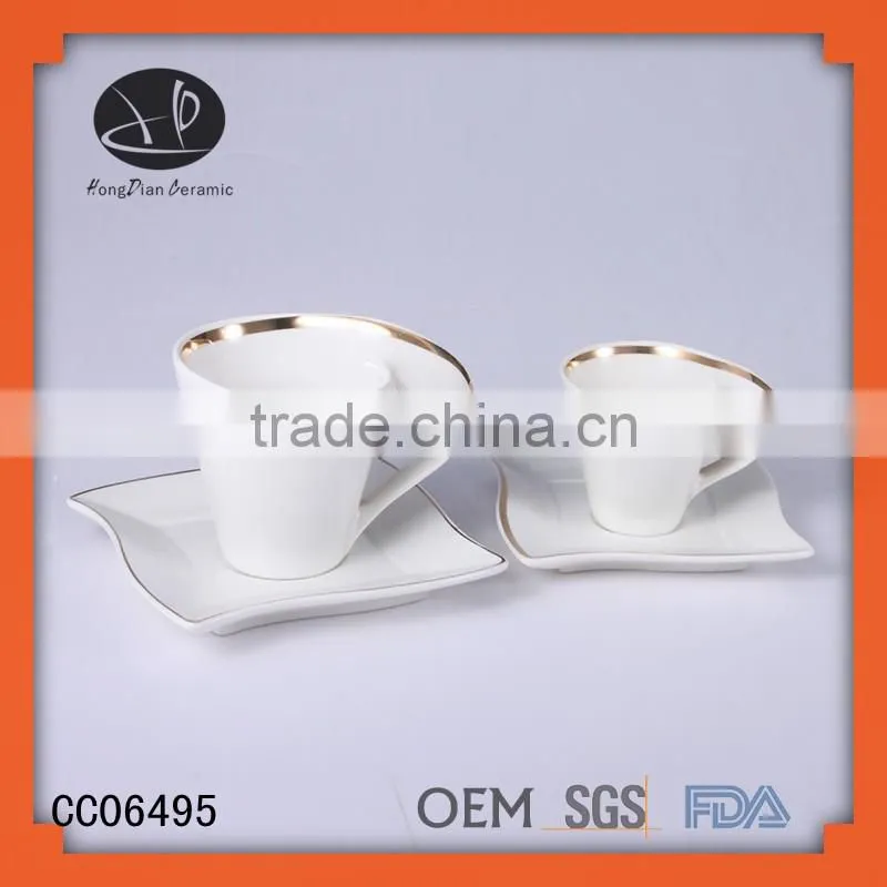 Porcelain custom made dinnerware sets with real gold decal,Luxury Porcelain Dinner Set