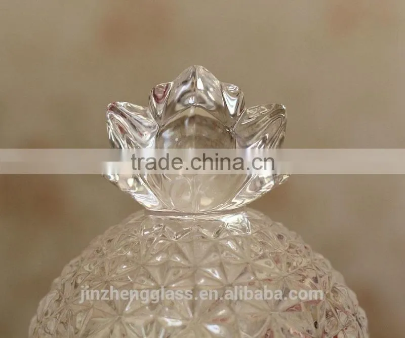 Hand Press pineapple glass jar