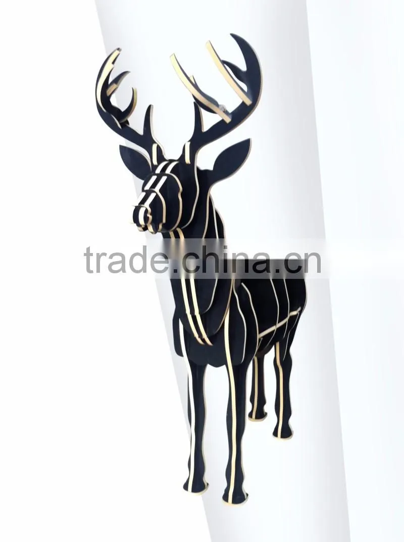 MDF Christmas creative furniture deer table bookshelves puzzle