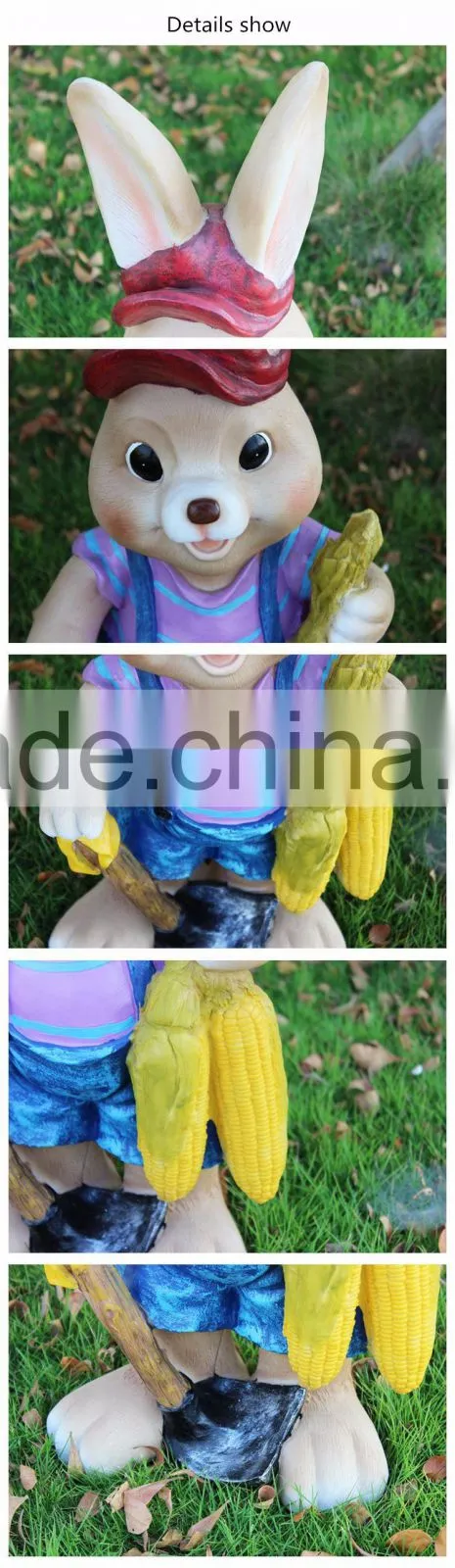 Animal garden sculptures lawn decoration lovely rabbit statue