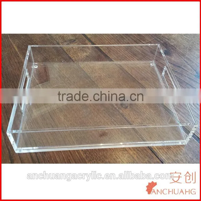 Clear Acrylic Tray with Insert Slot for Custom Photo or Paper - Lucite - Includes Guide and Video Training