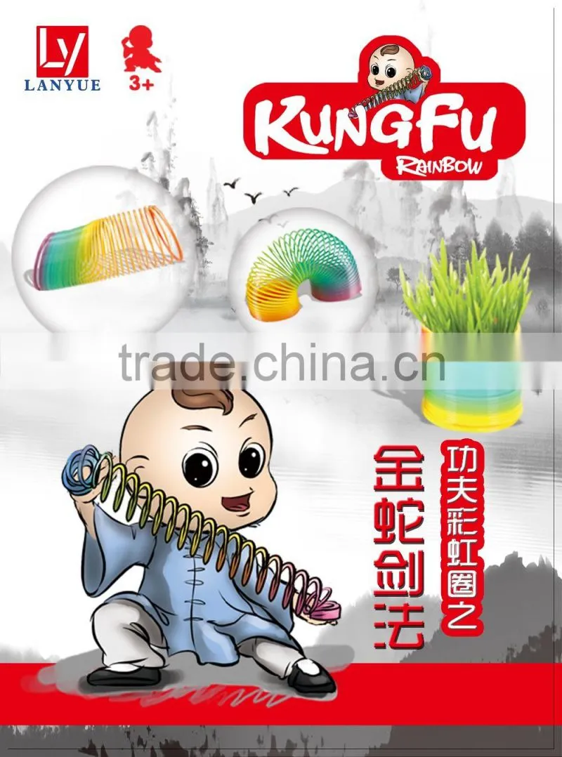 wholesale kids educational plastic toys magic rainbow spring /hot sale promotional gift magic rainbow circle