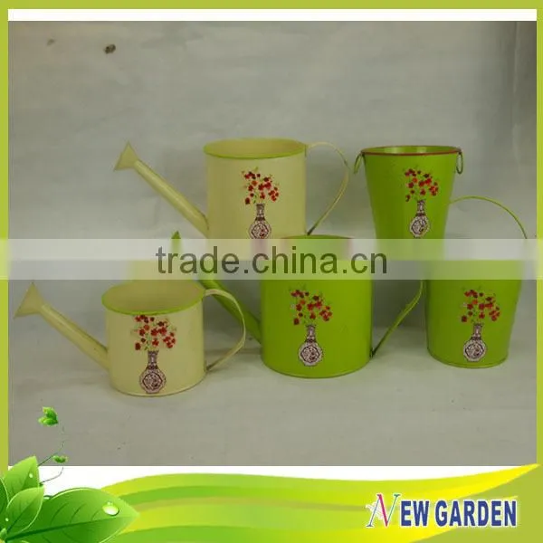 High Grade Colorful Watering Can Decorative Metal Plant Pots Indoor