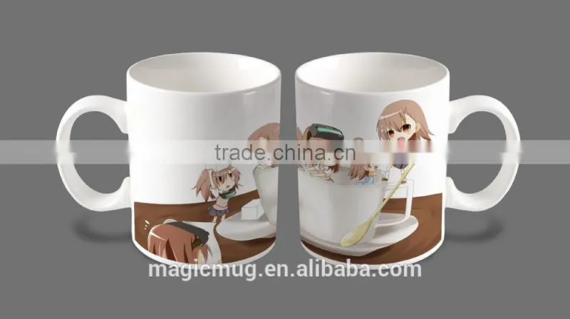 11oz unique gift ceramic magic mug with customized design