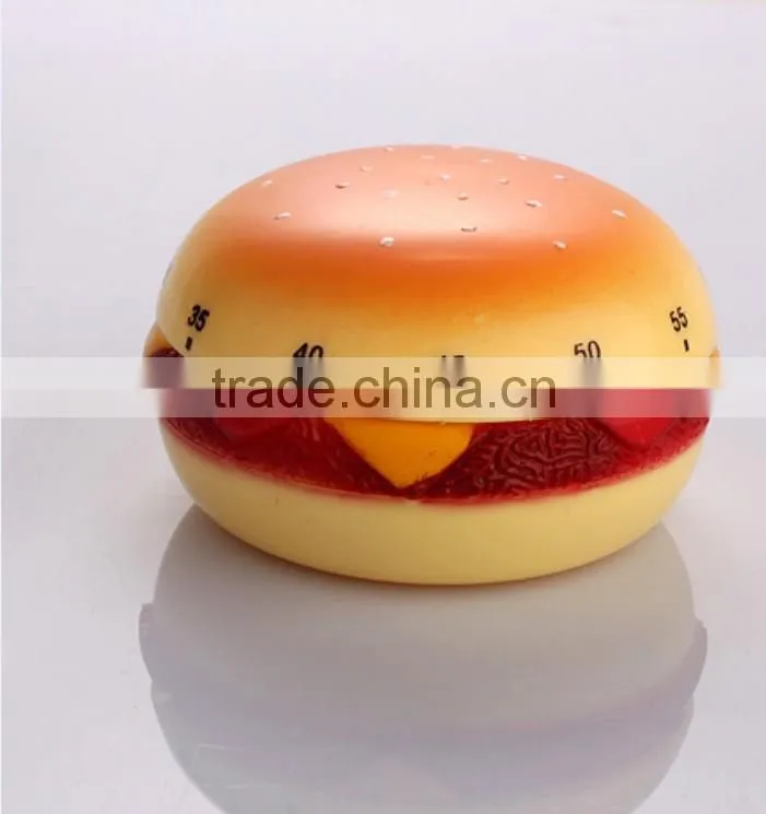 cartoon kitchen timer / kitchen Hamburg shaped kitchen timer / plastic count down timer