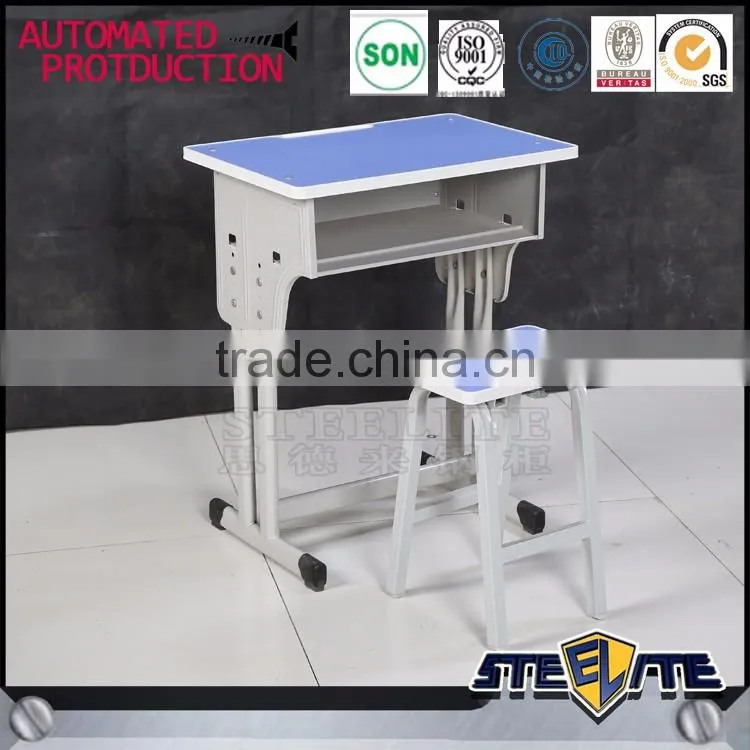 Adjustable steel single school desk and chairs sets / used tables and chairs for sale