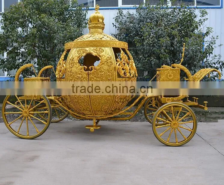 Golden royal wedding car decoration horse carriage decoration carriage(BG11-M092)