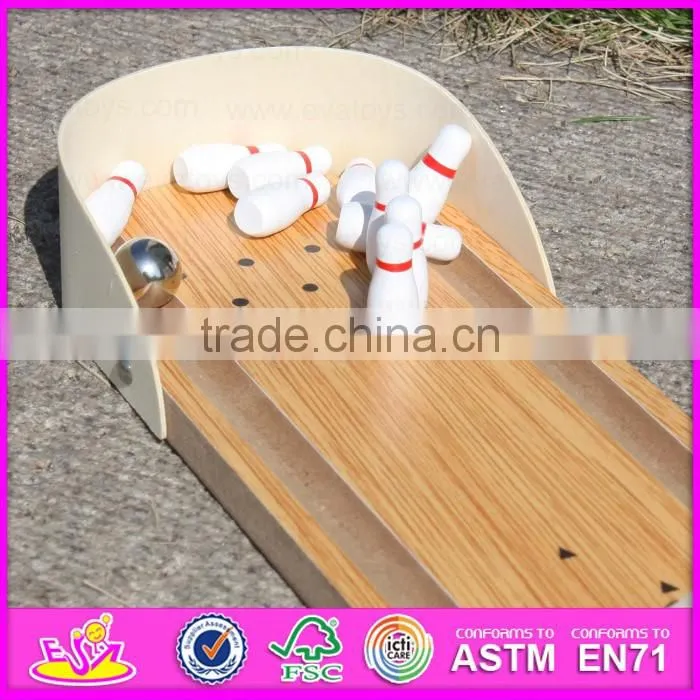 2016 Hot sale baby wooden bowling toy, new design children wooden bowling toy W01A141