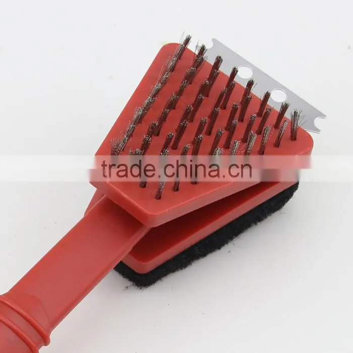 Long Handle Cleaning Brush for Grill with Two Functions