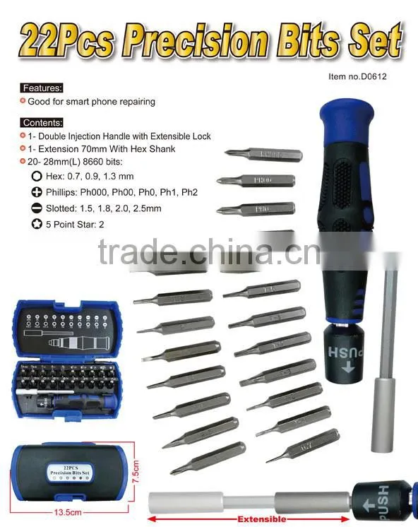 22Pcs Precision Bits Set