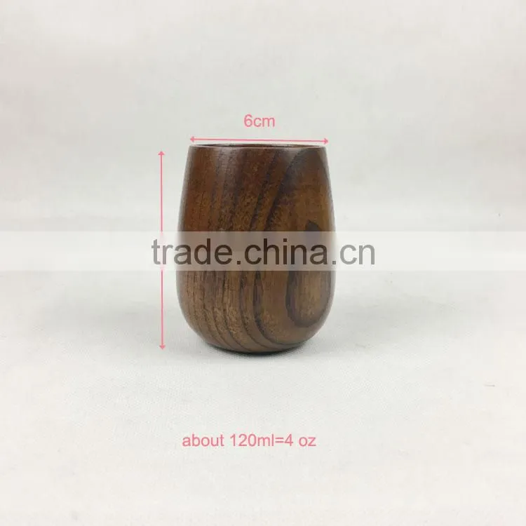 handmade wholesale wooden tea cup without handles