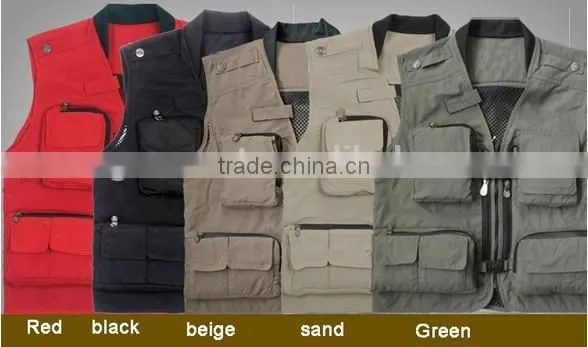 red Fli Fishing Multi-functional Vest travel vest photographer Outerwear Mens VEST TOP