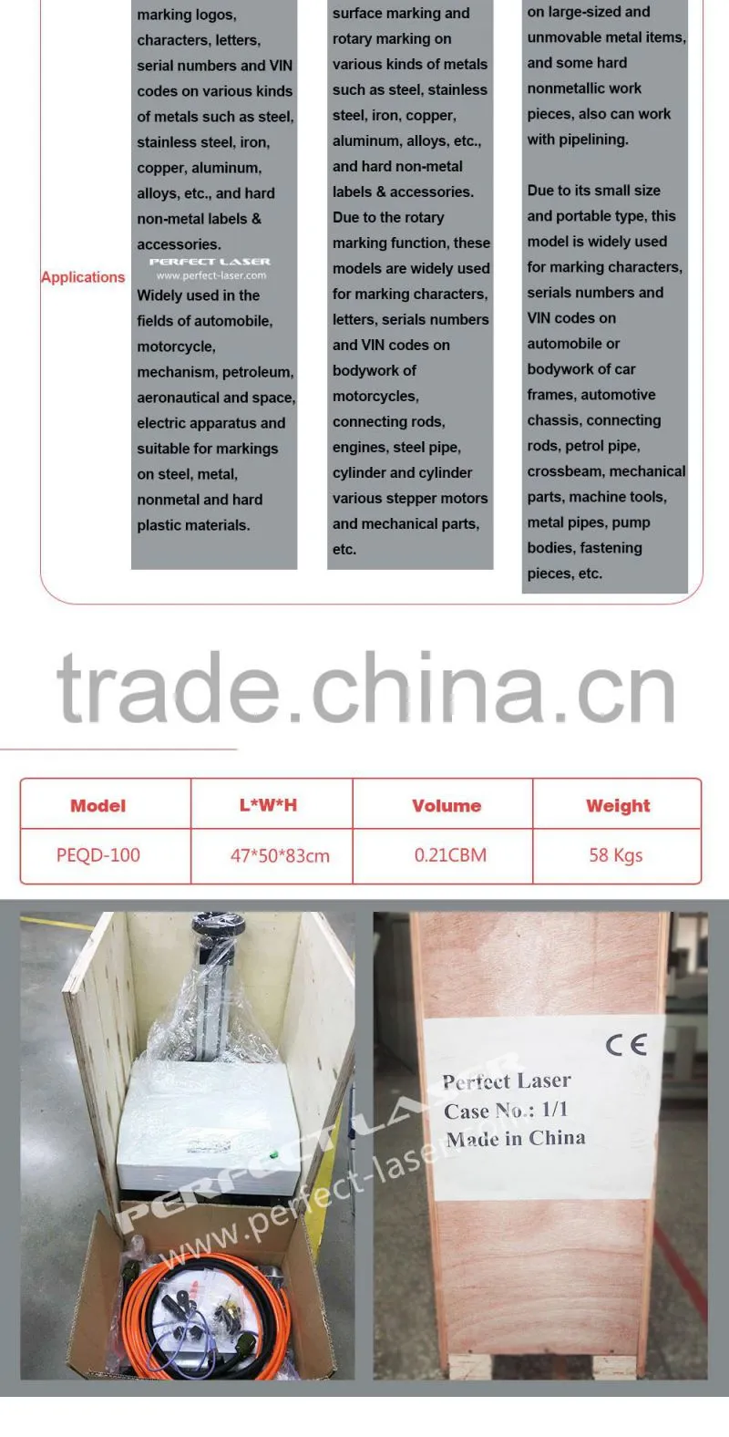 Hot Sale Dot Peen Pneumatic Marking Machine with Lowest Price from Perfect Laser