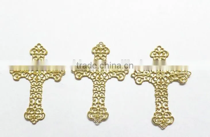 DIY hollow heart charm jewelry accessories brass heart charm shoe bag hair accessories