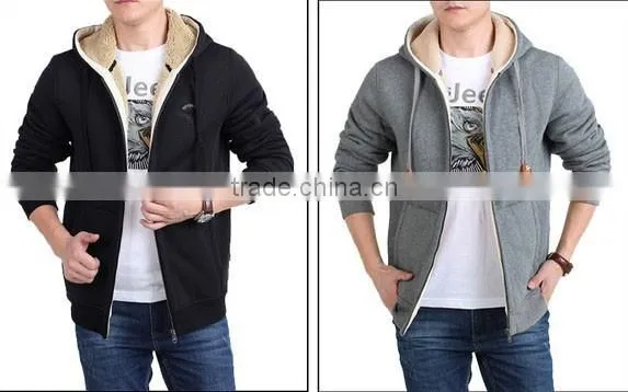 2017 good quality Professional wholesale custom fleece zipper pocket hoodies