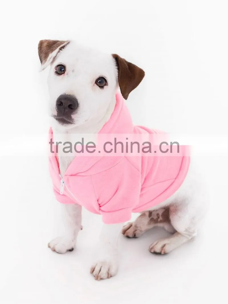 Fleece dog zip hoodie pet clothes dog wholesale dog clothes
