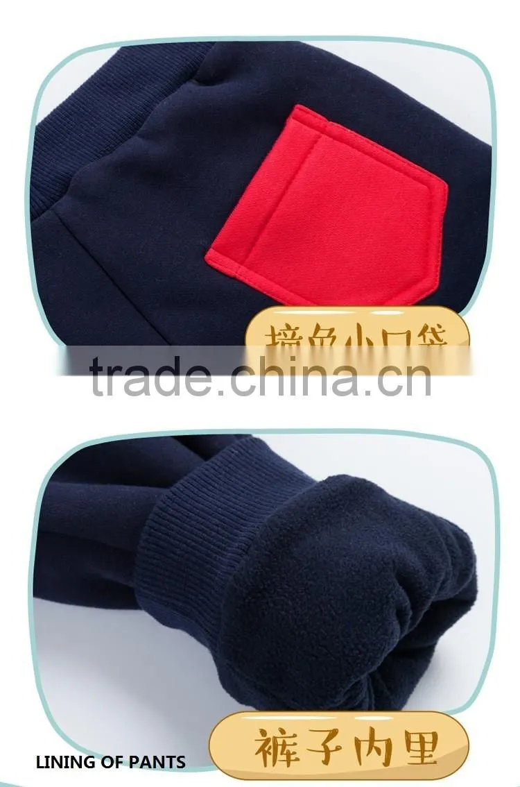 custom fashion and quality baby girls boys winter warm 3pcs clothing sets