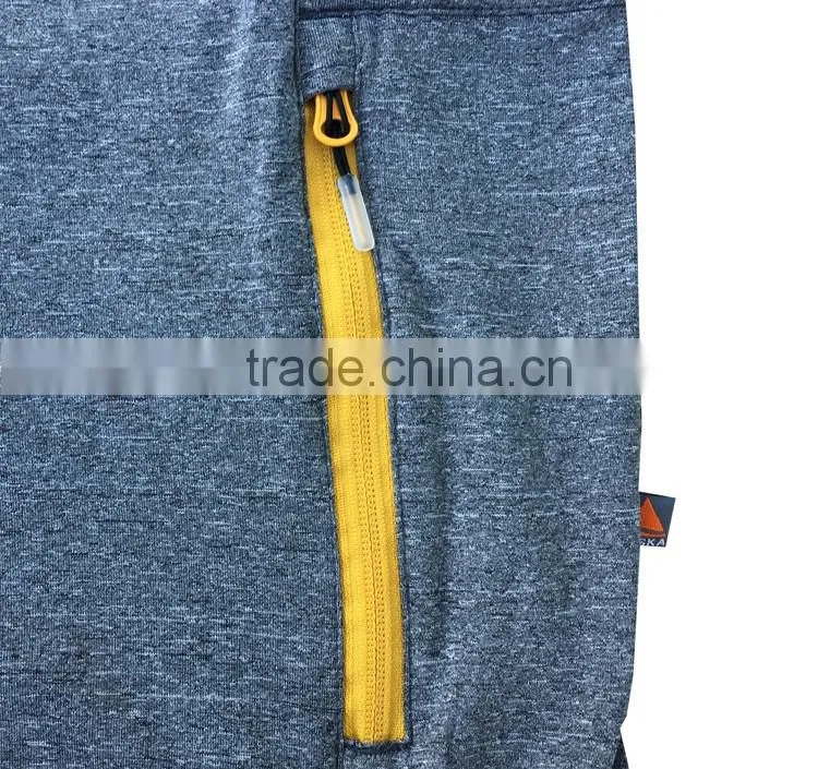 Fashion warm comfort melange fabric stitching knitted jacket for men