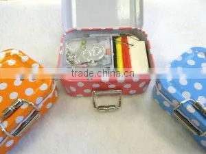Stylish polka dot sewing kits