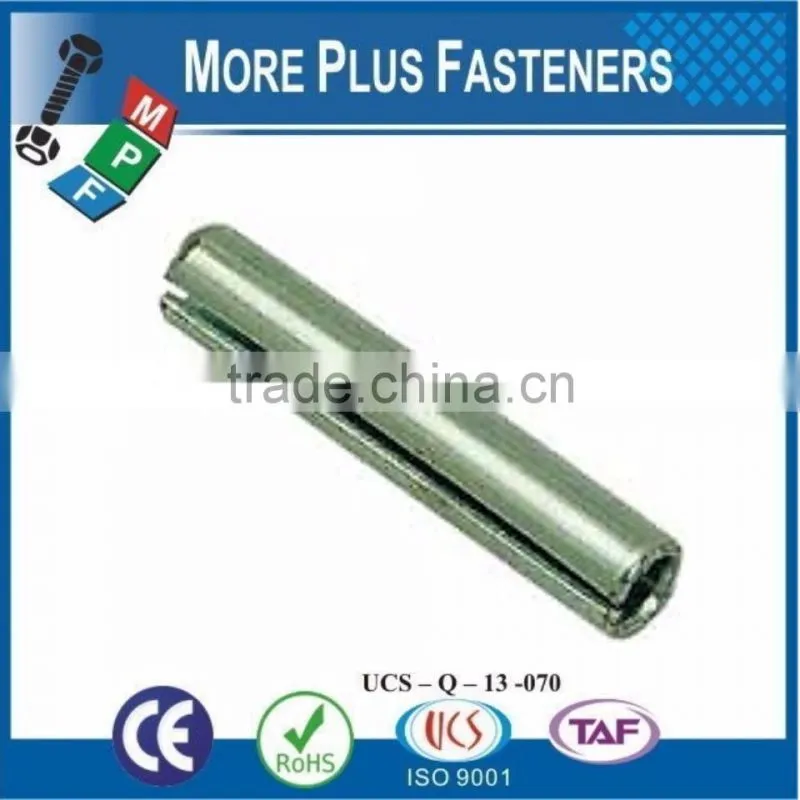 Made In Taiwan Clear Zinc Finish Steel Stainless Steel Black Steel Slotted Spring Pin