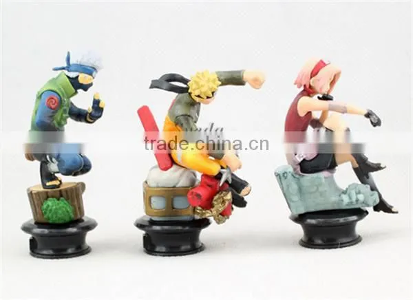 (SV-NR028)Japanese Hot Anime Naruto PVC action figure set of 6pcs, Naruto PVC figure anime figure wholesale price