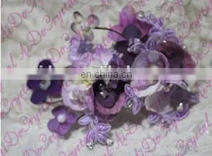 Aidocrystal fashion classic purple women hair clips headwear hairpiece bridal hair accessories