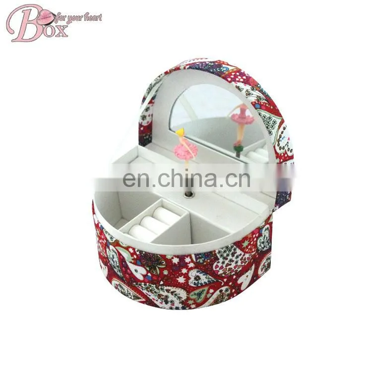 Best Products Clamshell Cosmetis Red Flowers Music Boxes with A Dancing Ballerina