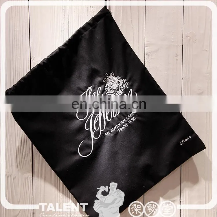 Custom embroidery logo Cloth Drawing string Bag For Promotion
