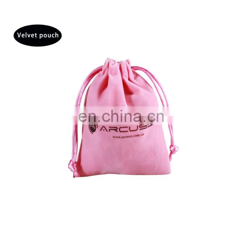 2017 hot custom pink velvet pouch for jewelry supplier