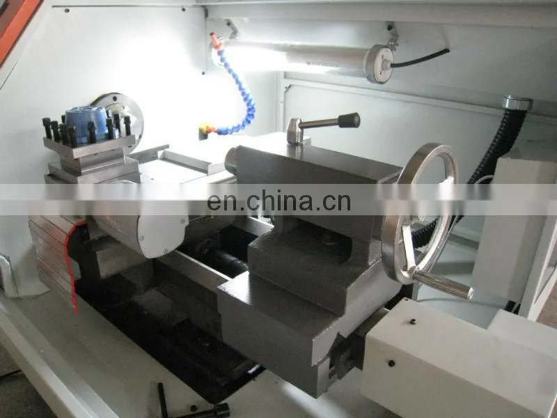 small cnc lathe CK0640A with collet chuck and automatic tool turret