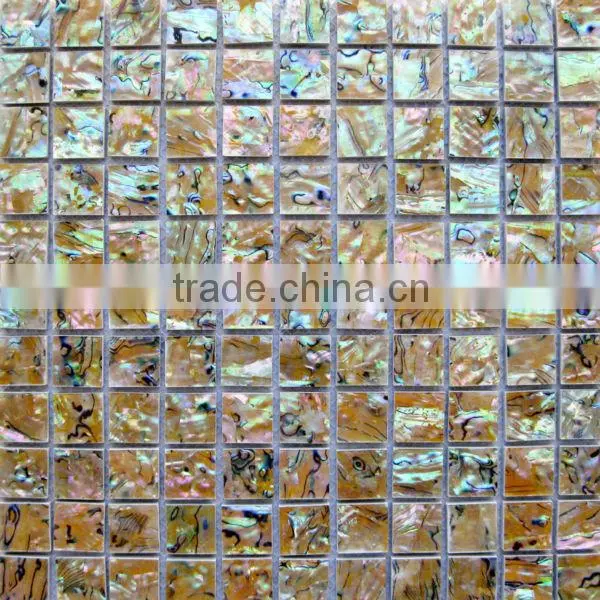 Mesh freshwater shell mosic tiles beige pattern mother of pearl mosaic tile