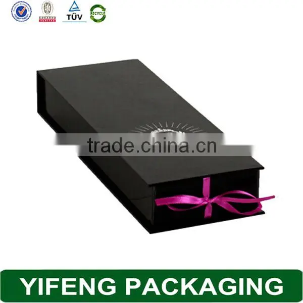 Luxury Design Paper Packaging Human Hair Boxes With Ribbon