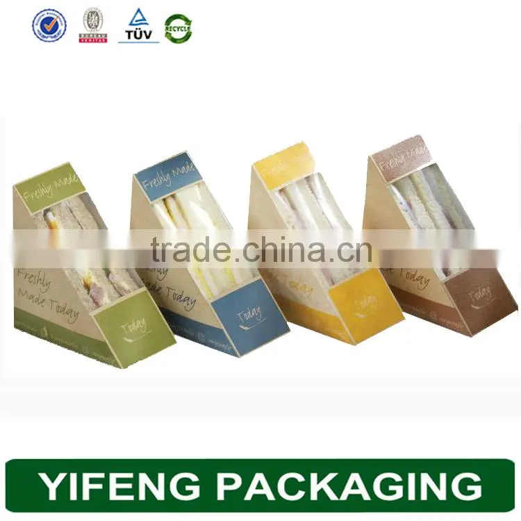Guangzhou Yifeng sandwich packaging box, custom sandwich wedge